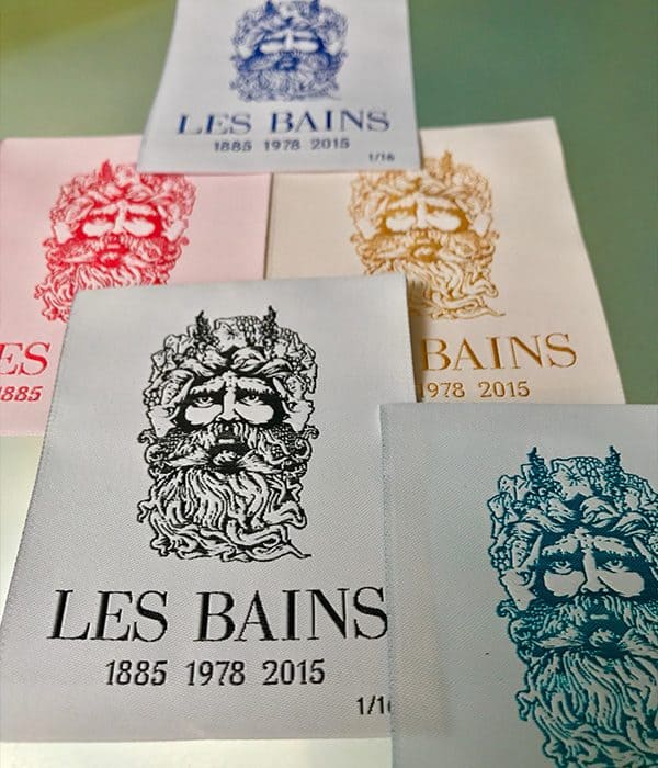 Étiquettes tissées Les Bains